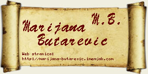 Marijana Butarević vizit kartica